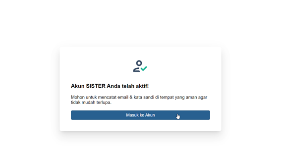 Tata Cara Registrasi Akun SISTER Cloud bagi Dosen / Tenaga Kependidikan